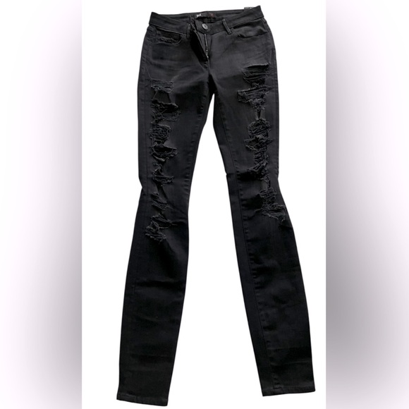 3x1 Denim - Stylish dark grey  Distressed Women Jeans